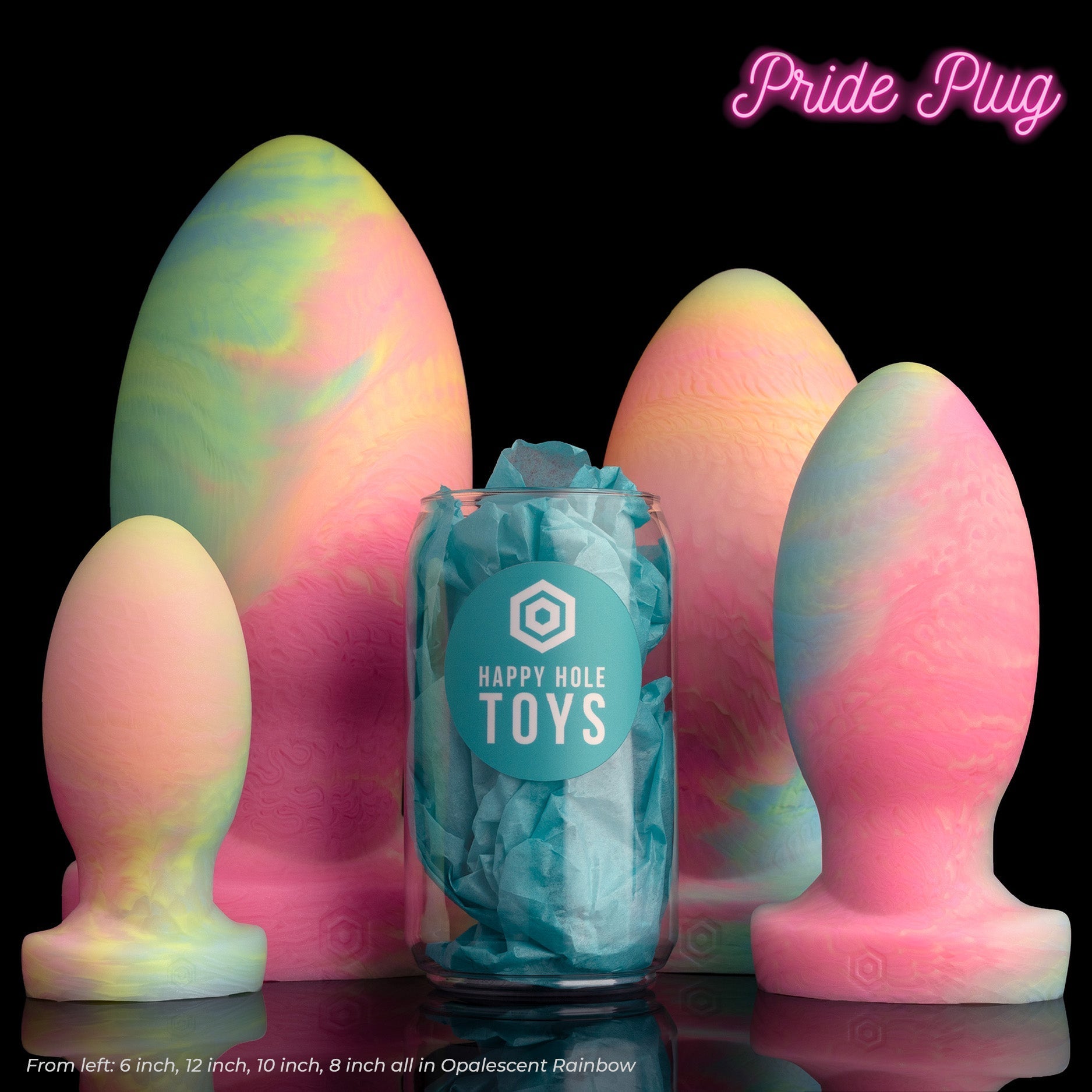 Pride Plug Butt Plug UV Sparkle MTO Orange Happy Hole Toys Pride Plug Butt Plug UV Sparkle MTO Orange Happy Hole Toys