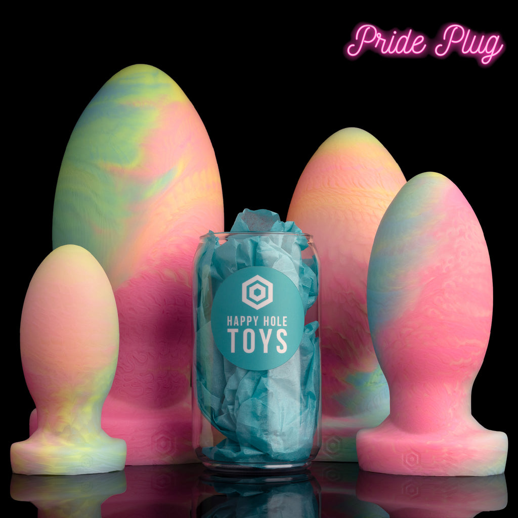 Pride Plug Butt Plug UV Sparkle MTO Green Happy Hole Toys Pride Plug Butt Plug UV Sparkle MTO Green Happy Hole Toys