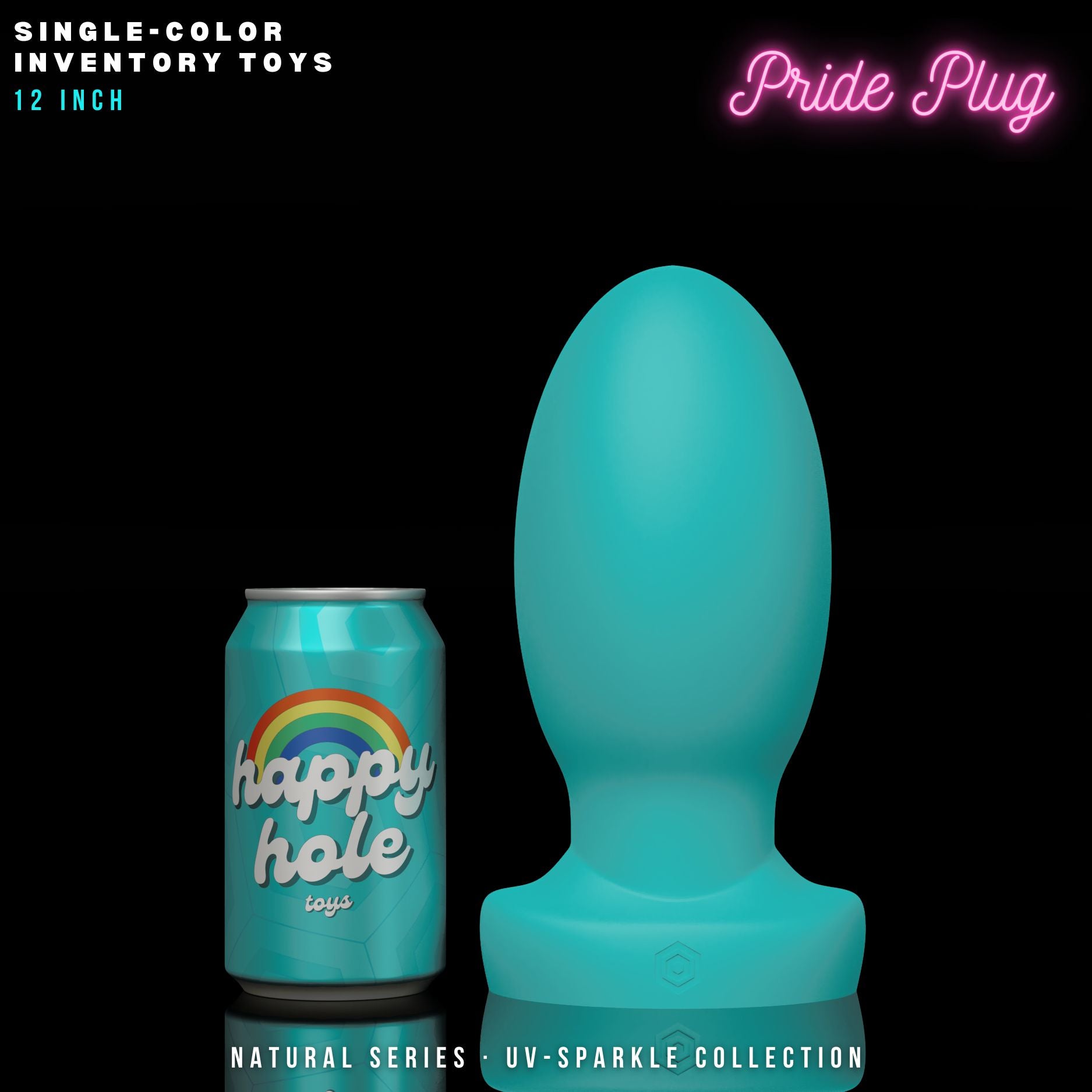 Pride Plug Butt Plug  12 inch  Single-Color Inventory Toys  Happy Hole  Toys